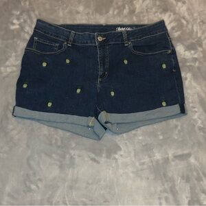 Faded Glory Denim Shorts with Pineapples Women's Size 16